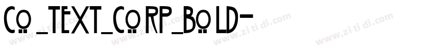 Co Text Corp Bold字体转换